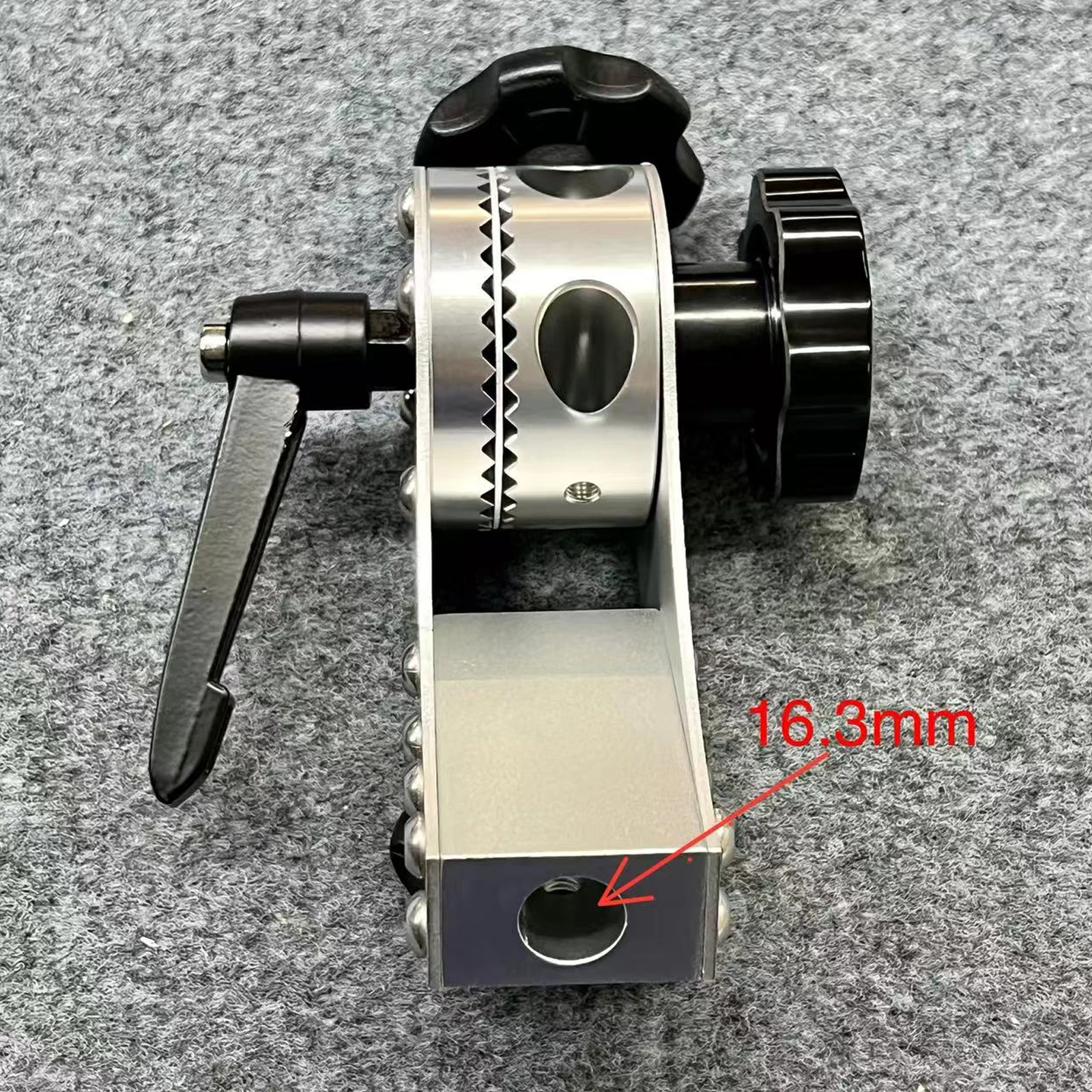 Heavy Duty Stainless Steel Stand Grip Head, 21.3mm And 19.3mm Dual Hole Mounting Universal Clip