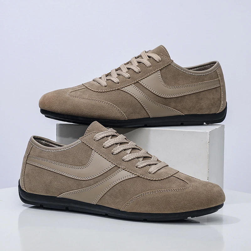 

Fashion Men's Casual Sneakers Comfortable Non-slip Male Walking Running Shoes Breathable Lightweight Slip-on Suede Casual Shoes