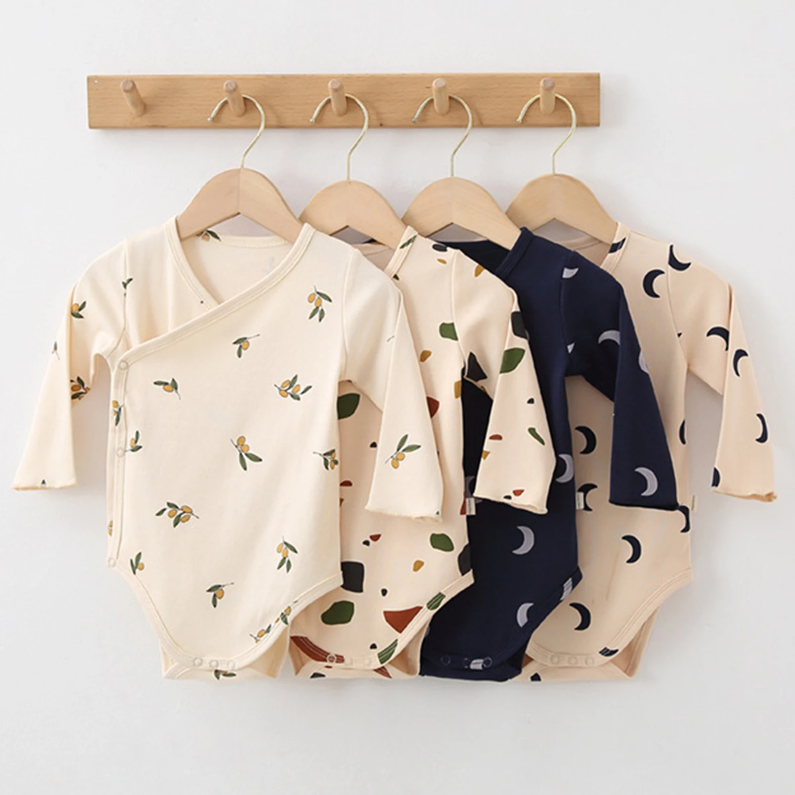 

Spring Autumn Newborn Baby Romper Infant Cotton Long Sleeve Body Suit Boy Girl Claasic Jumpsuits Baby Clothes 0-24M