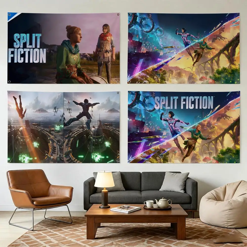 Split F-fiction Moive Flags Durable Outdoor Indoor Festive Decoration Classic Design Wall Room Banner