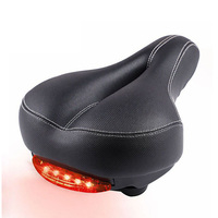 Bicycle Saddle Cushion Bike Seat With Taillight Thicken Dual Shock-Absorbing MTB Mountain Road Bike Cycling Accessories Parts