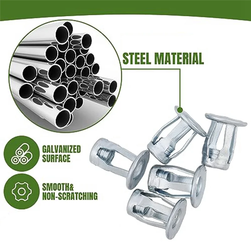 أجزاء الأجهزة 50 قطعة جاك شفة المكسرات القصيرة البتلة المكسرات توسيع المكسرات ل 4X20 البتلة المكسرات جوفاء جدار الحديد الجلد خط سهلة Inst