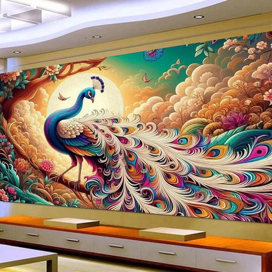 

Новая алмазная живопись, большой размер, великолепные павлины, сделай сам, полная мозаика, вышивка, животные, птицы, картина, ювелирные изделия, наборы для вышивки крестом