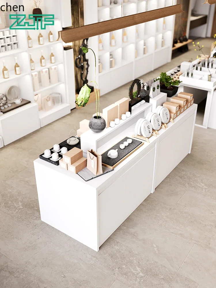 Store Island Tea Shop Multi-layer Gift Display Table Cultural and Creative Tourism Product Display Rack