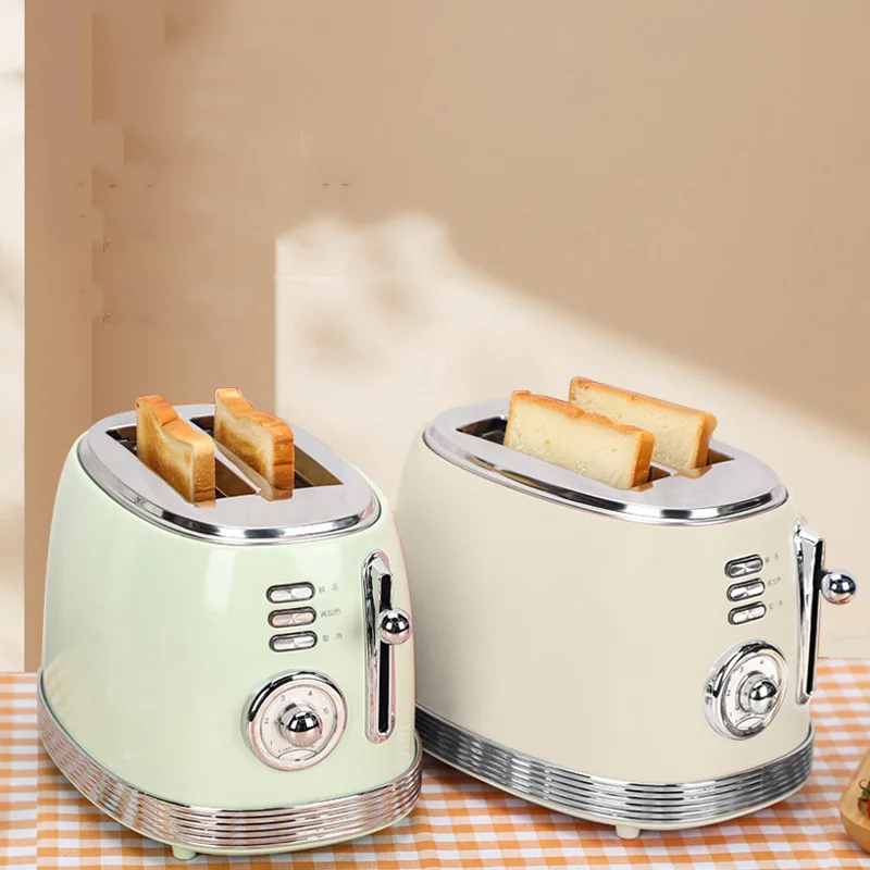 Toster 1PC Błyszczący Retro Toster ze stali nierdzewnej Wielofunkcyjny Ogrzewanie Śniadaniowe Sandwich Tost Chleb