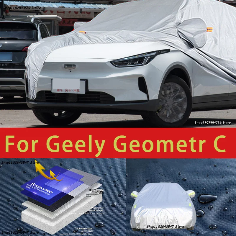 

For Geely Geometr C Car protective cover Auto paint protection Sunscreen heat-insulating waterproof car clothing Car film