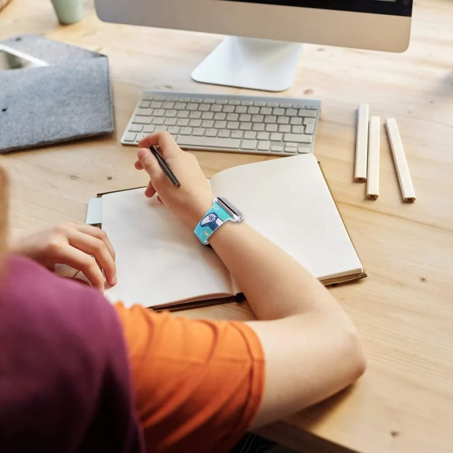 Desain Pengendali Game Kompatibel dengan Tali Jam Tangan Apple 38Mm 40Mm 41Mm 42Mm 44Mm 45Mm 49Mm Tali Game PS5 dengan Tali Lembut untuk IW