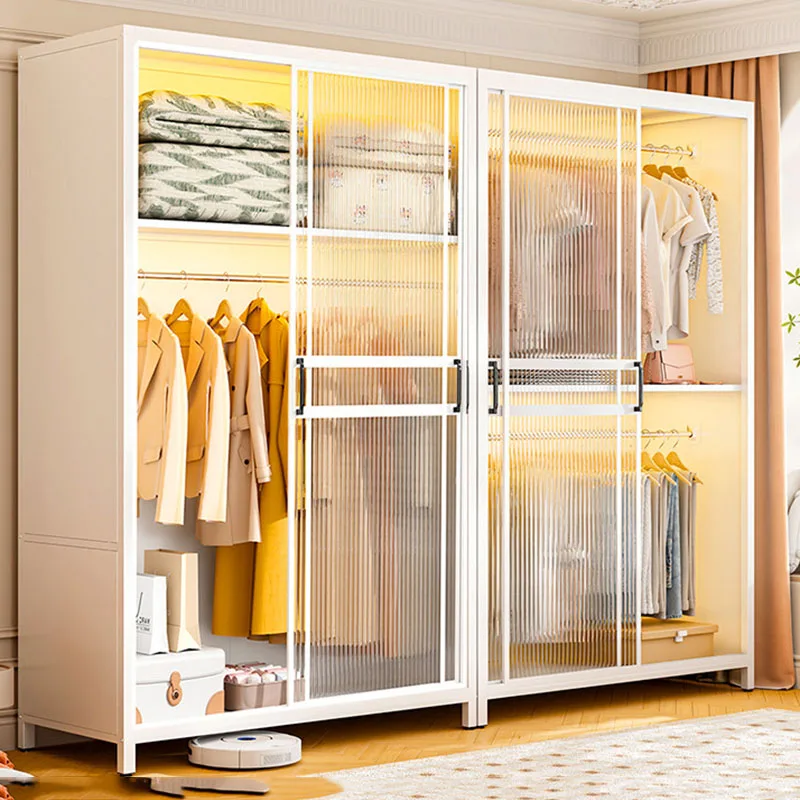 Fabric Display Wardrobe Storage Organizer Living Room Bedroom Clothes Cupboard Closet Cabinet Guarda Roupa Trendy Furniture