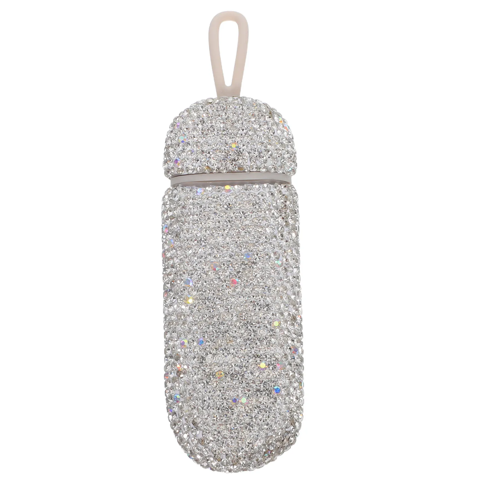 

Bling Waterproof Pill Case Small Rhinestone Compact Organizer Travel Daily Medicine Container Small Waterproof Container