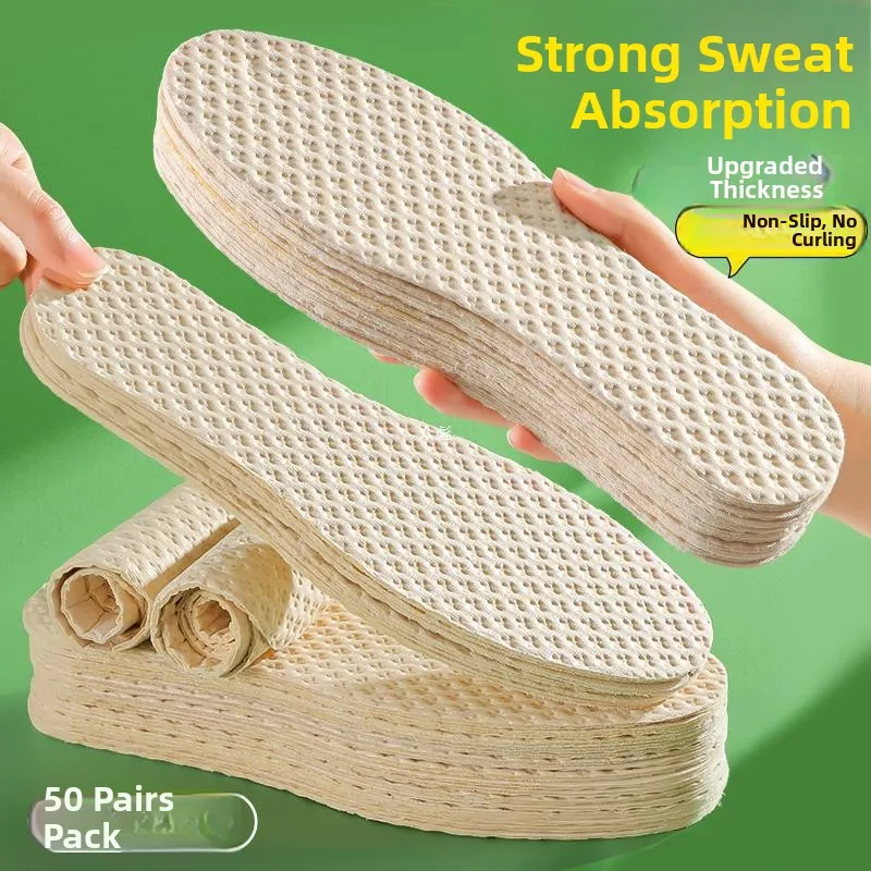 

Одноразовые женские тонкие стельки из древесной массы oe, впитывающие пот, против запаха, дышащие летние мягкие боты, удобные босиком Sa...