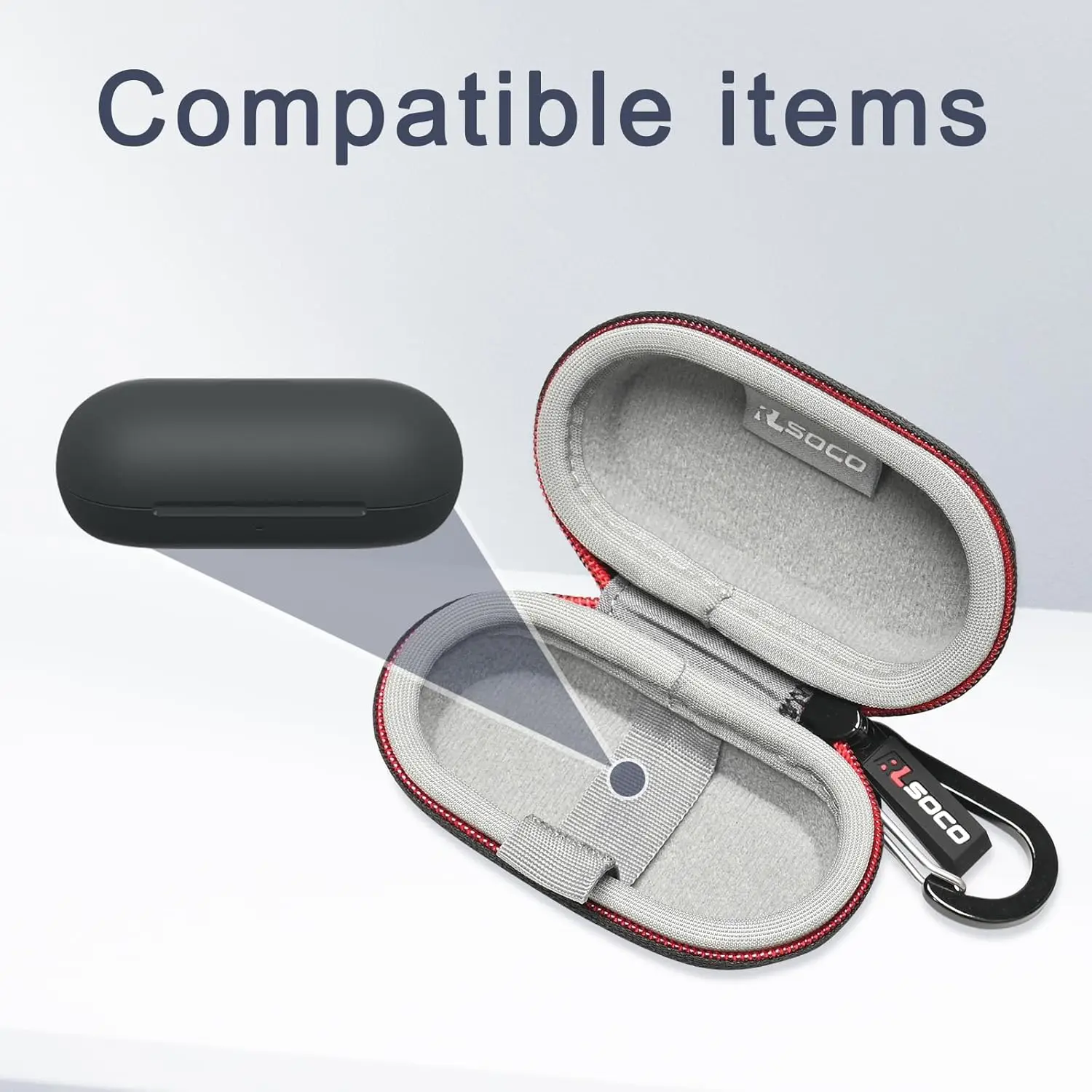 Twarde etui ochronne do słuchawek dousznych Bluetooth Sony WF-C500/WF-SP900/WF-XB700 z funkcją redukcji szumów — zdjęcie produktu 3