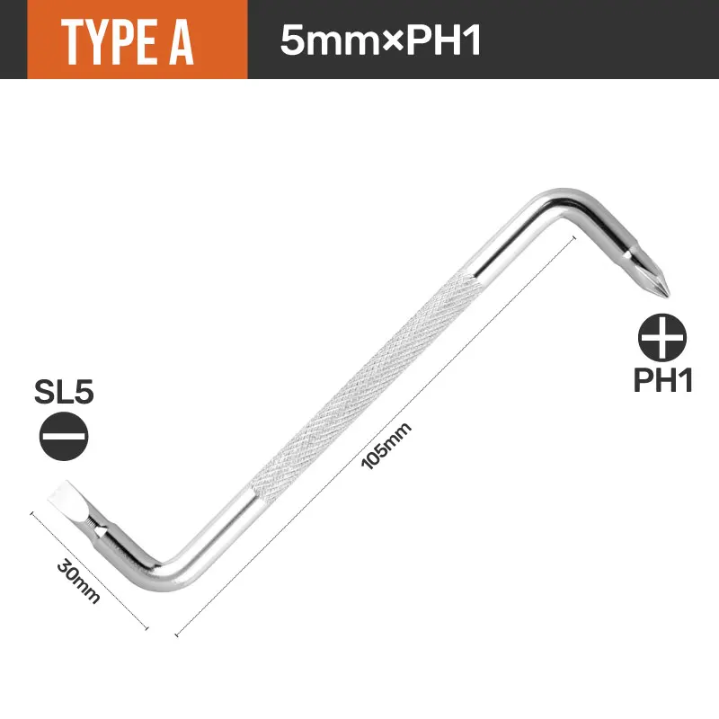 Hi-Spec 2 Đầu Tua Vít Z Loại 6Mm Phillips Xẻ Rãnh Từ Đầu Tua Vít Ngắn Tua Vít Công Cụ Sửa Chữa