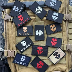 Call of Duty Ghost Tactical Patch Game 3D PVC Luminous Morale Badge Embroidery Hook & Loop Reflective Military Backpack Sticker
