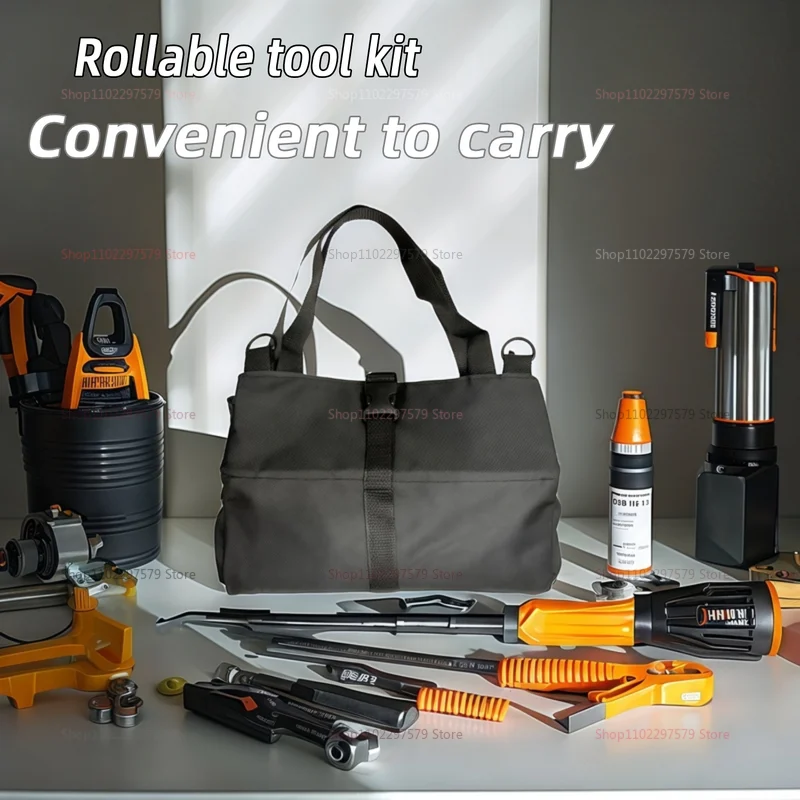 Bolsa de herramientas duradera con diseño de desplazamiento, almacenamiento multifuncional para trabajadores, ingenieros, mantenimiento, Camping, organizador desmontable