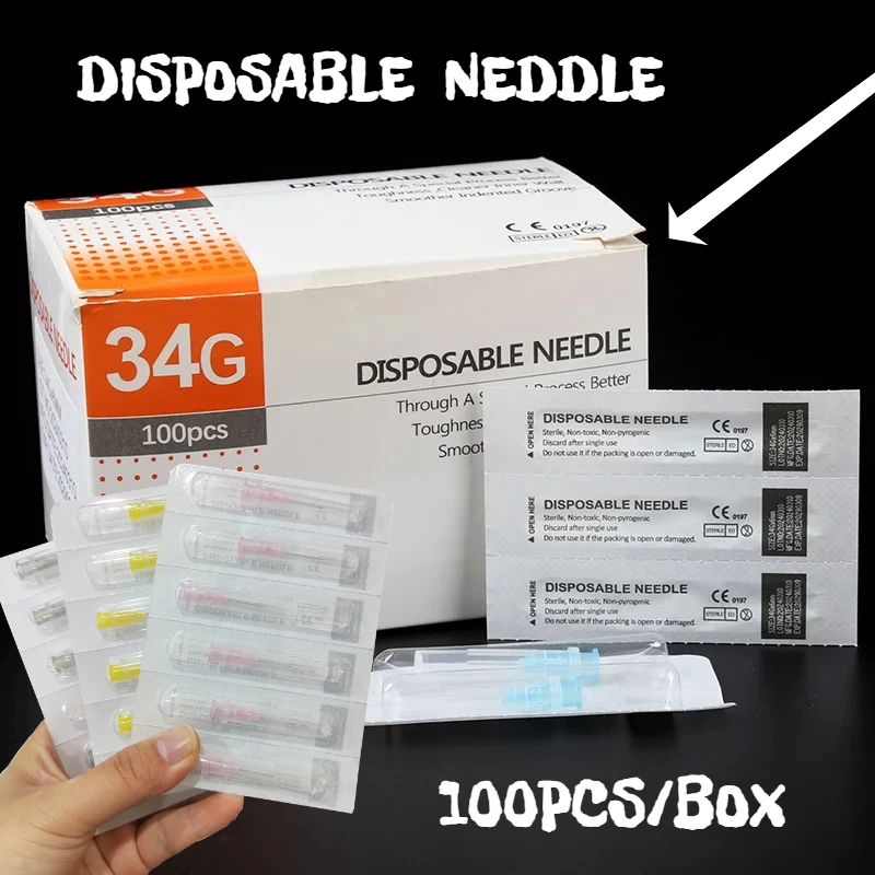 

Оптовая упаковка одноразовых острых игл для прокола кожи, размеры 27G, 34G, 33G, 34G, 13 мм, 4 мм, 6 мм, 8 мм, для оптовой продажи медицинских товаров