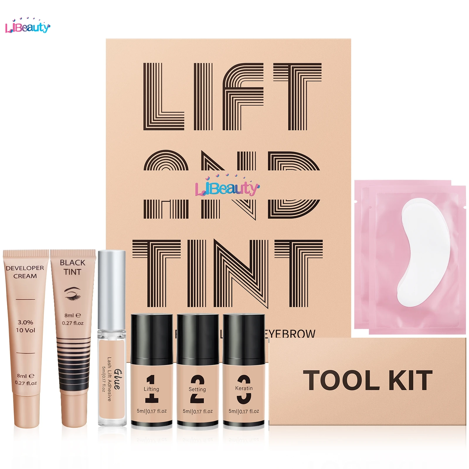 

Libeauty Lash Lift And Brow Dye Tint Kit Набор для лифтинга ресниц Ламинирование бровей Набор для лифтинга ресниц Глаза 5-8 недель Инструменты для макияжа