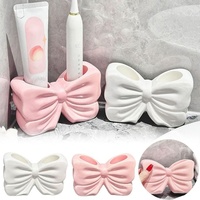 Cute Bow Toothbrush Holder, Bow Personalized Decoration, Bow Shaped Toothbrush Holders, Bathroom Countertop Accessories