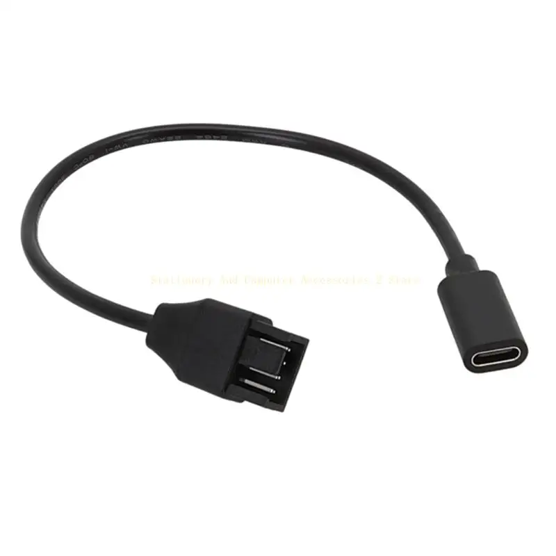 

20cm USB C to 3Pin 4Pin Computer Fan Power Cable Computer Case Adapter Cord USB
