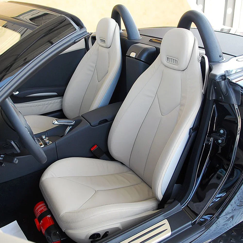 Spezieller Autositzbezug für Mercedes Benz SLK 2004 2005 2006 2007 2008 2009 2010, PU-Leder Sitzkissen-Schutz, Sitzbezüge – Detail 1