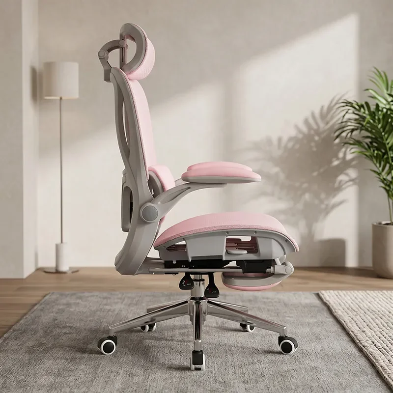 Ergonomic Women's Computer Chair with Flip Armrests Comfortable Reclining Office Chair for Home Work and Lunch Break view 3