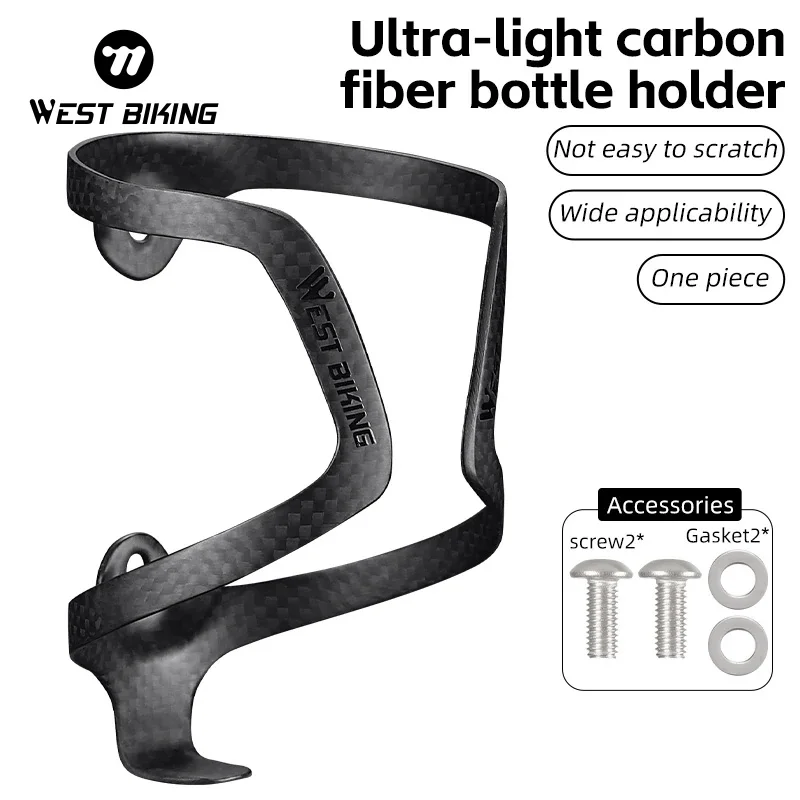 WEST BIKING Carbon Fiber Bicycle Bottle Holder 3K/UD Ultralight Bottle Cage MTB Road Bike Universal Cups Bracket Bike Equipment