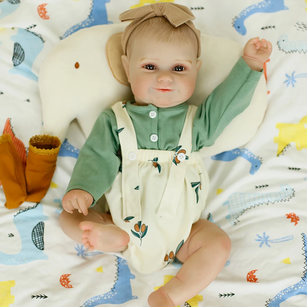 50cm realista reborn bebê boneca recém-nascido menina bebê maddie toque macio 3d tom de pele múltiplas camadas pintura veias visíveis presente do miúdo