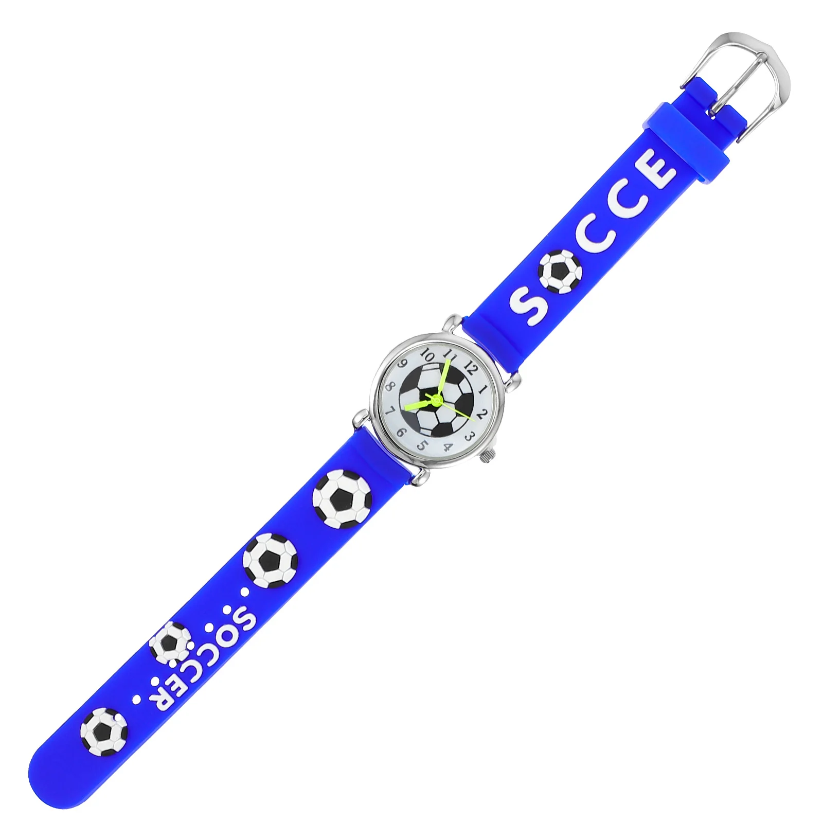Watch Stylish 3D Soccer Pattern Wristwatch Adjustable Comfortable Strap Clear Numbers Birthday Gift For