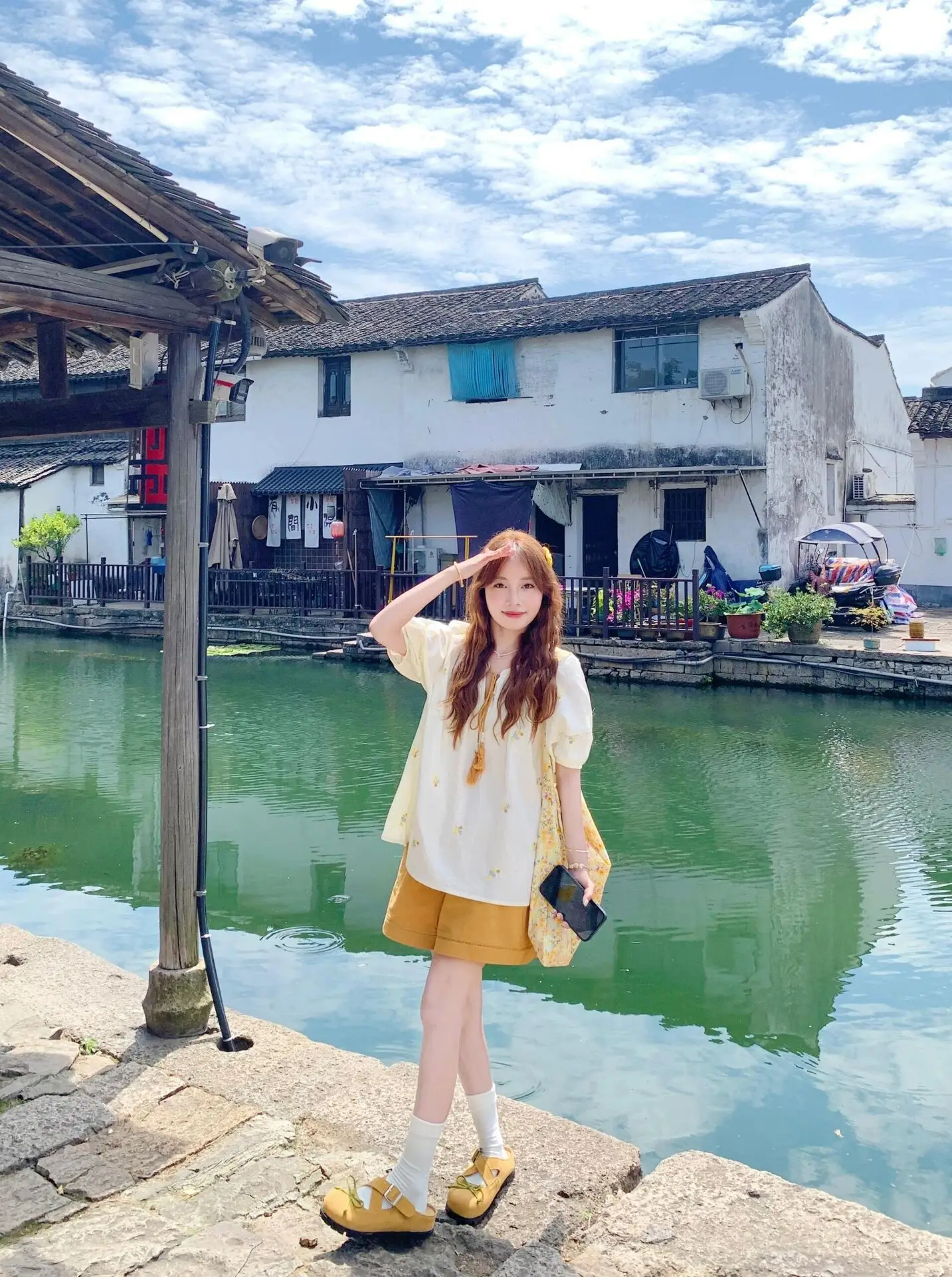 

Women's Loose Short Sleeve Doll Shirt And Shorts Set Cute Fashionable Summer Outfit round Neck Pullover Two-Piece Ensemble