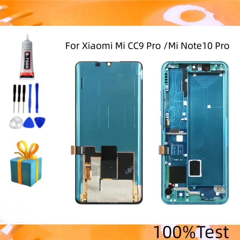 100%test  Original Lcd For Xiaomi Mi CC9 Pro CC9Pro LCD Display Touch Screen Digitizer Part For Mi Note10 Pro Note10Pro Screen