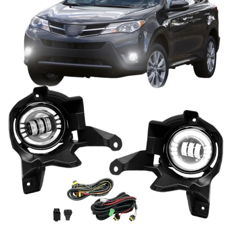 

Headlamps Fog Lamps Led Fog Lamps Dual Color Fog Lamp Strips Suitable For Toyota Rav4 2013-2015