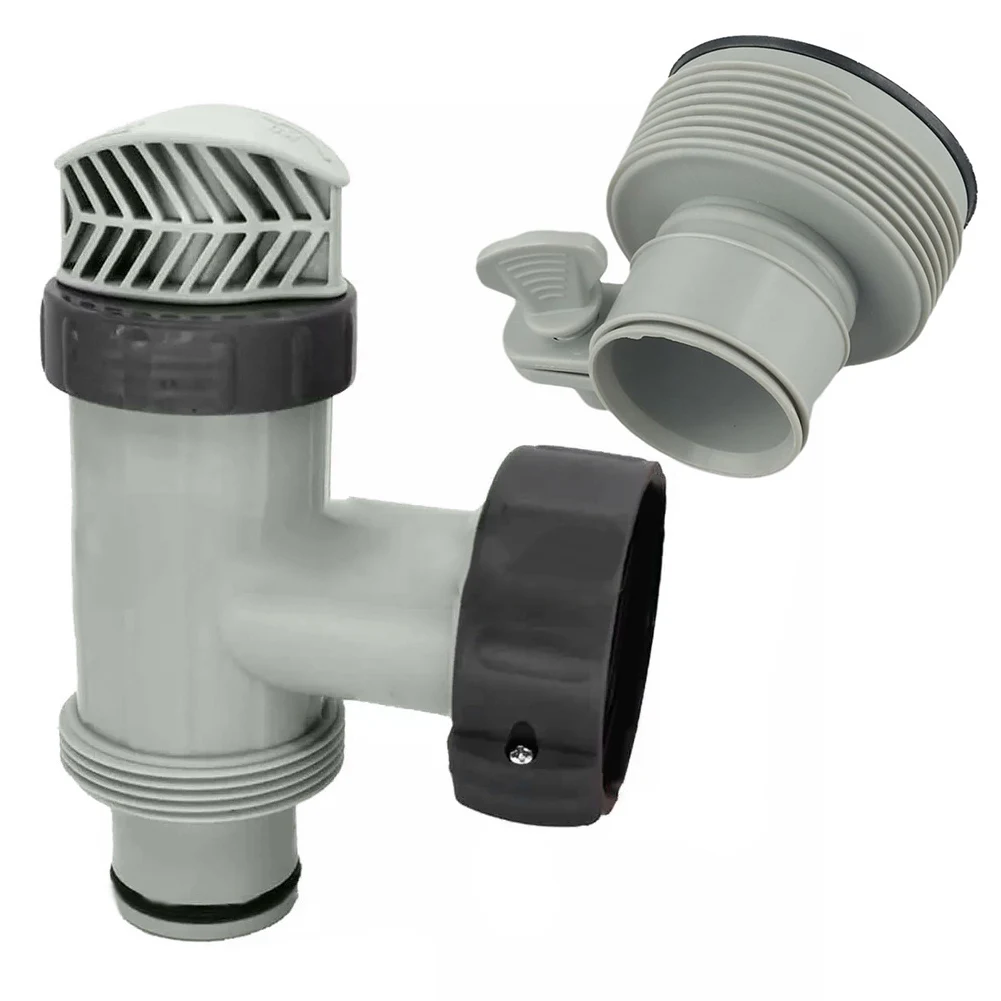 Pool Valve And Type B Hose Adapter 1.25 Inch To 1.5 Inch For Above Ground Pool Water Flow Equipment Accessories