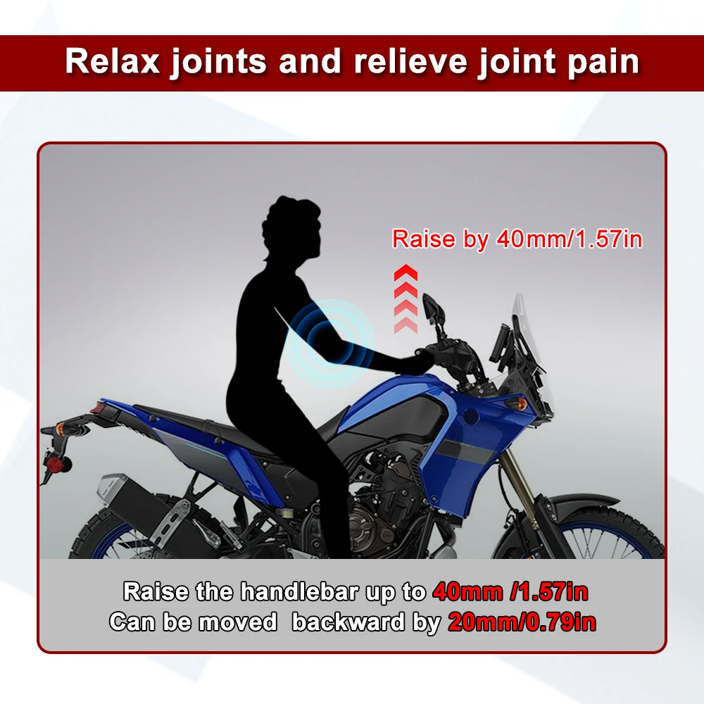 لياماها Tenere 700 XTZ690 Tenere700 World Raid رالي الطبعة دراجة نارية المقود الناهضون المشبك تمديد محول مع الأوفست