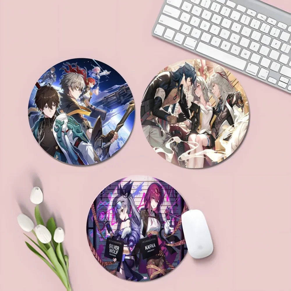 

honkai star rail Round Custom Skin Big Promotion Table Mat Student Mousepad Computer Keyboard Pad Pad Office Desk Accessories