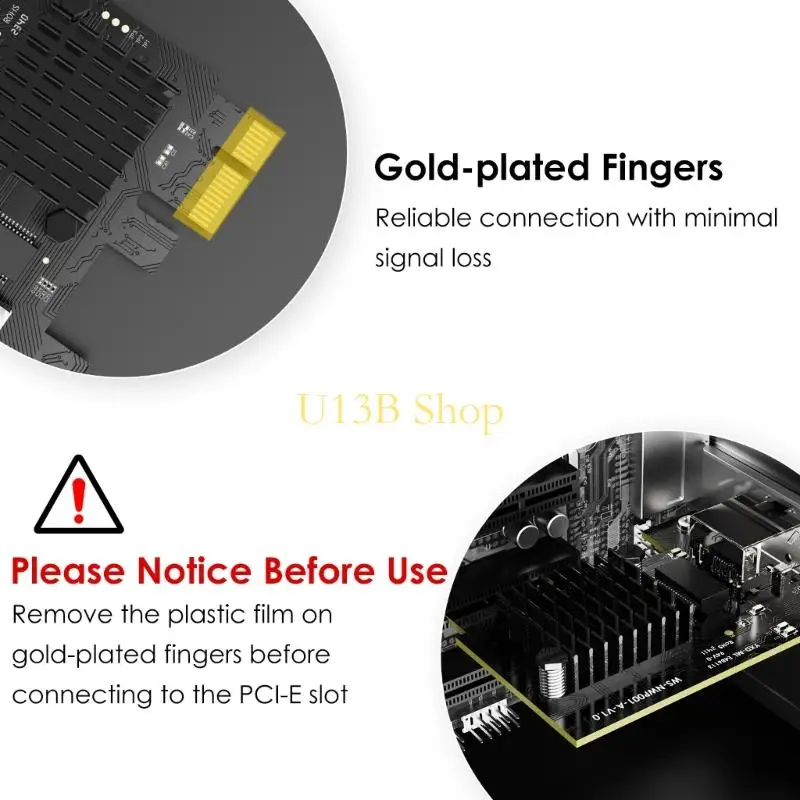 Actualizaciones red U13B con tarjeta Ethernet PCIe 1GBPS, LAN RJ45 para PC escritorio, instalación fácil