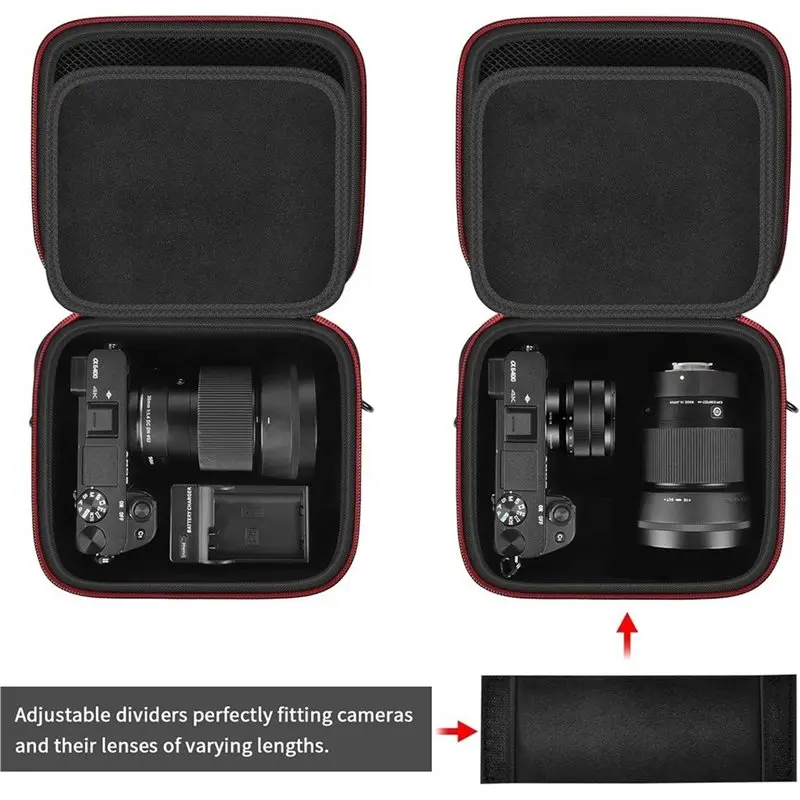 Superior Camera Case For A6400 For Sony ZV-E10 A6400 A6000 A6100 A6600 A6500 (Medium) Protective Bag With Shoulder Strap