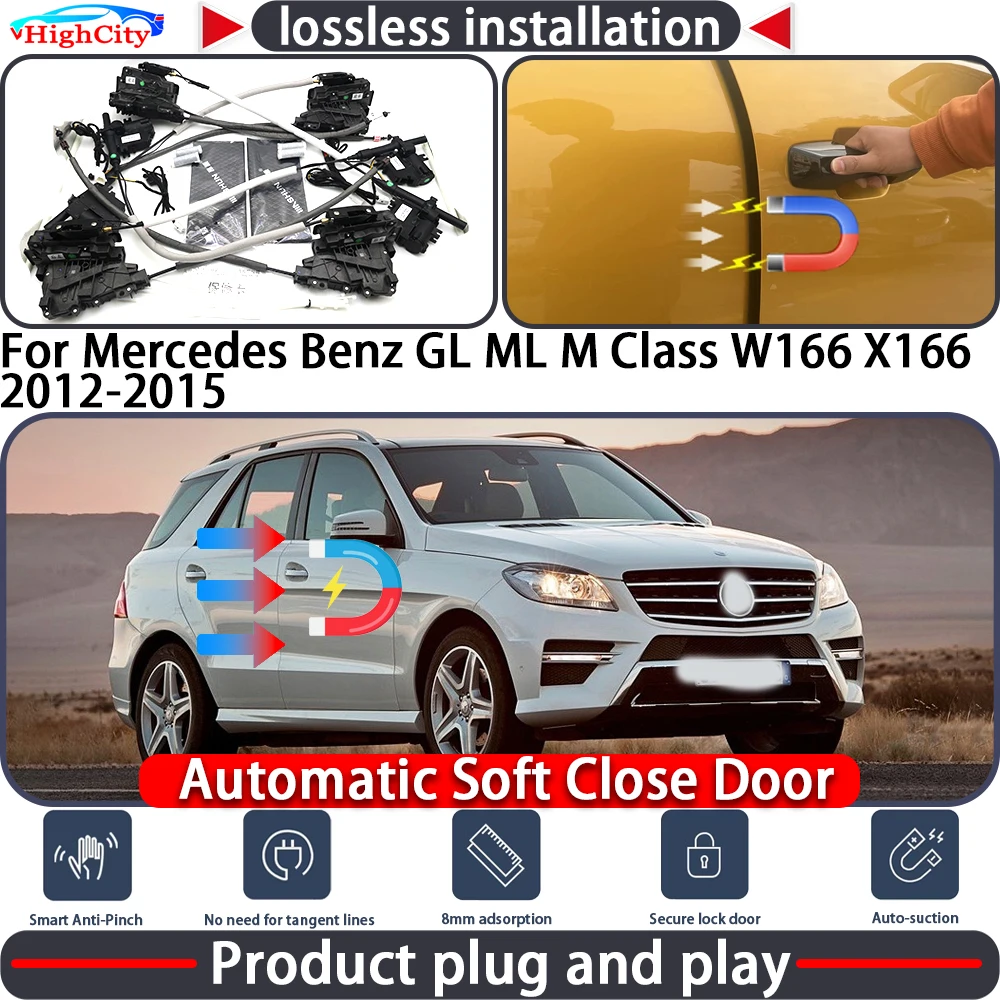 Electric Closing Door Lock Actuator for Mercedes Benz GL ML M Class W166 X166 2012-2015 Soft Close Power Latch System Auto Pull