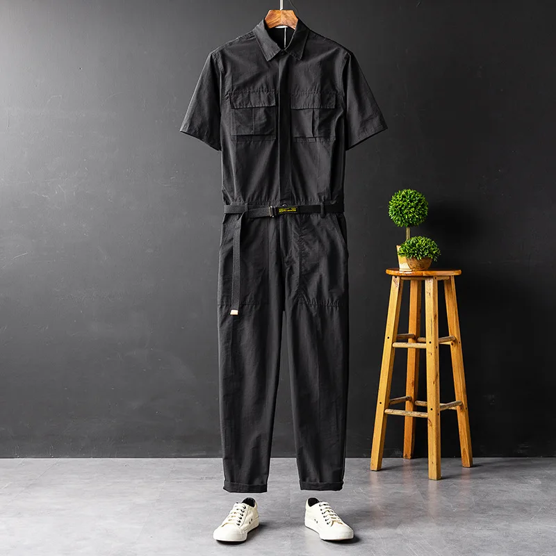 Family Health Manager Housekeeping Working Overall Cleaning Work Wear Summer Short Sleeve Jumpsuit Streetwear Coverall Trousers