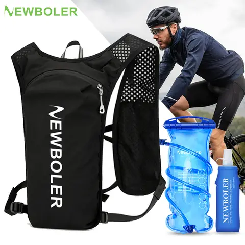 NEWBOLER Trail Running Backpack 5L Ultra Lightweight Hydration Vest Breathable Functional Pack for Marathon Cycling Hiking