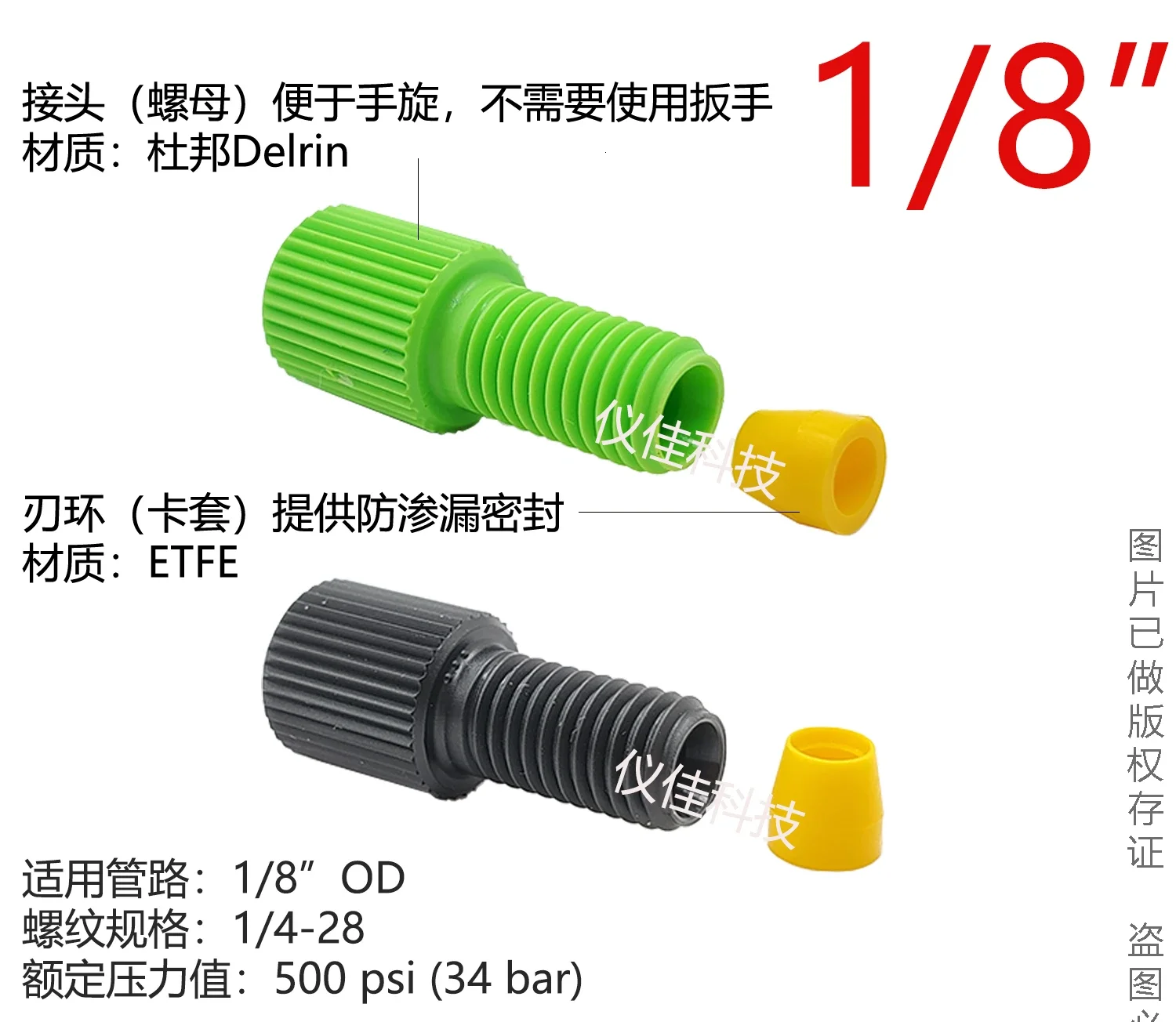 IDEX 1.8mm connector+blade ring imported from the United States