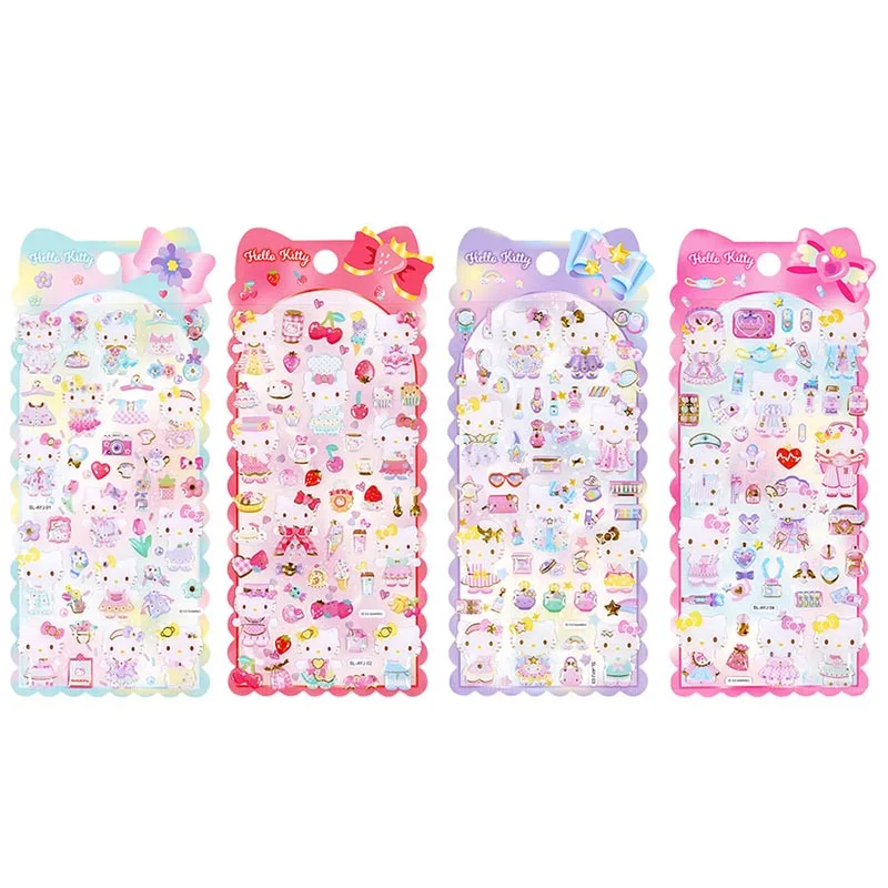 sanrio kitty cinnamoroll adesivos gato kawaii scrapbooking diario faca voce mesmo adesivo 3d decorativo etiqueta album stick 20 pcs por lote 01