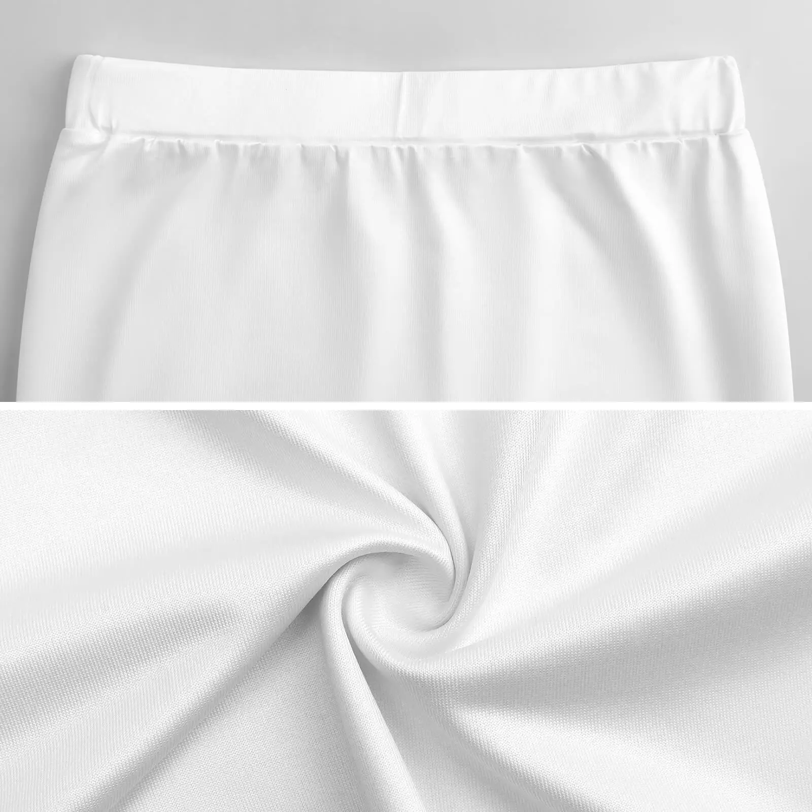 High Waist Elastic Business Women's Mini Skirt Slimming Knitted Half Body Skirt Professional Work Custom Dress Print On Demand view 3