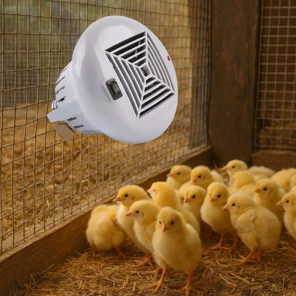 E27 Socket Animal Heating Lamp 0-50-100W 3 File Adjustment Reptile Heating Light Temperature Controller 0-100-200W