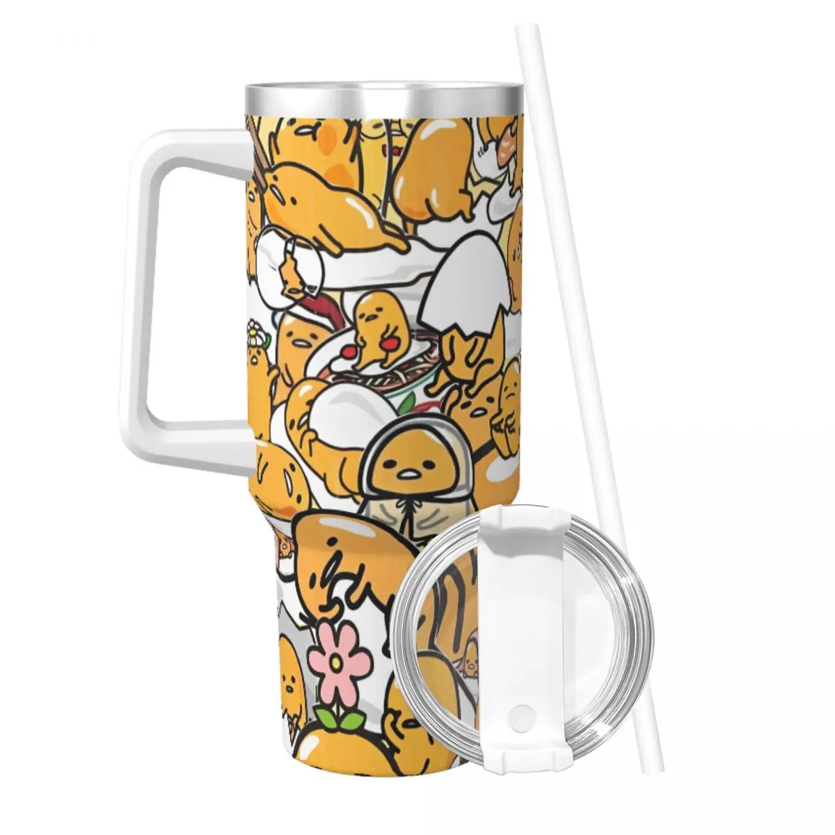 Stainless Steel Tumbler A Tribute To Gudetama Thermal Cups Keep Heat Cold and Hot Mugs Cup Travelist Design Water Bottle