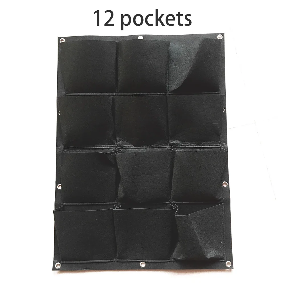 Multi-pocket groene verticale hangende tuin plantenbak groente fruit bloempotten tas muurbevestiging hangende kweekzakken zaaipotten