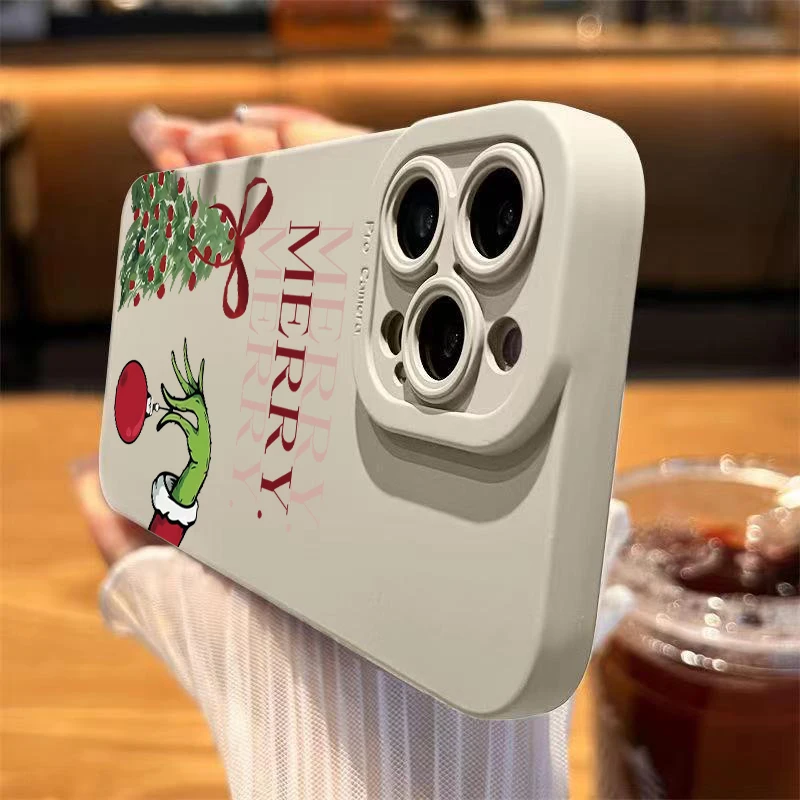 شجرة عيد الميلاد نمط لينة قضية الهاتف آيفون 17 16 15 برو ماكس 14 13 12 11 XS X XR 7 8 Plus 16E الهواء للصدمات غطاء الوفير #2