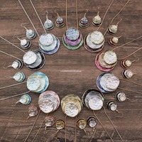 Bohemian Ethnic Enamel Colorful Three-layer Circle Hollow Pendant Earrings Necklace Fashion Temperament Ladies Jewelry Sets