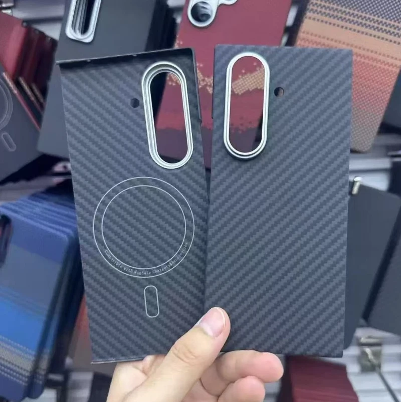 

For Magsafe Magnetic Case For Samusng Galaxy Z Fold 7 6 5 8 W26 Kevlar Aramid Carbon Fiber Phone Cover Ultra-Thin Light Premium