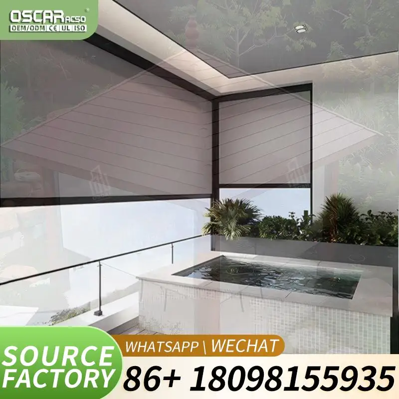 Automatic Smart Drive Exterior Zip Track Outdoor Electric Roller Blinds for Outdoor Space Factory Price for Effortless Shade Rol