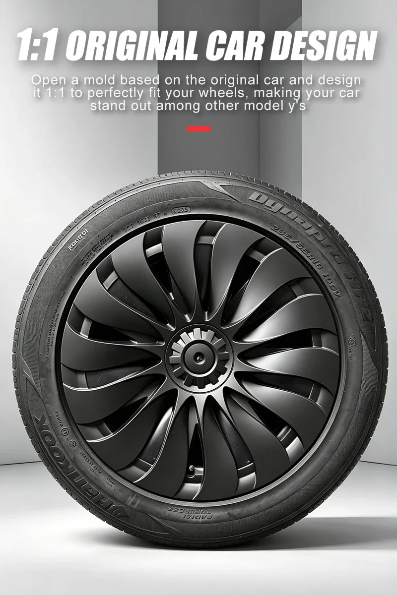 Für Tesla Model Y Juniper Standard 18 Zoll 4 Stück Vollrand-Apertur-Radabdeckung Radkappen Leistungs-Ersatzteile Zubehör 2026 – Detail 10