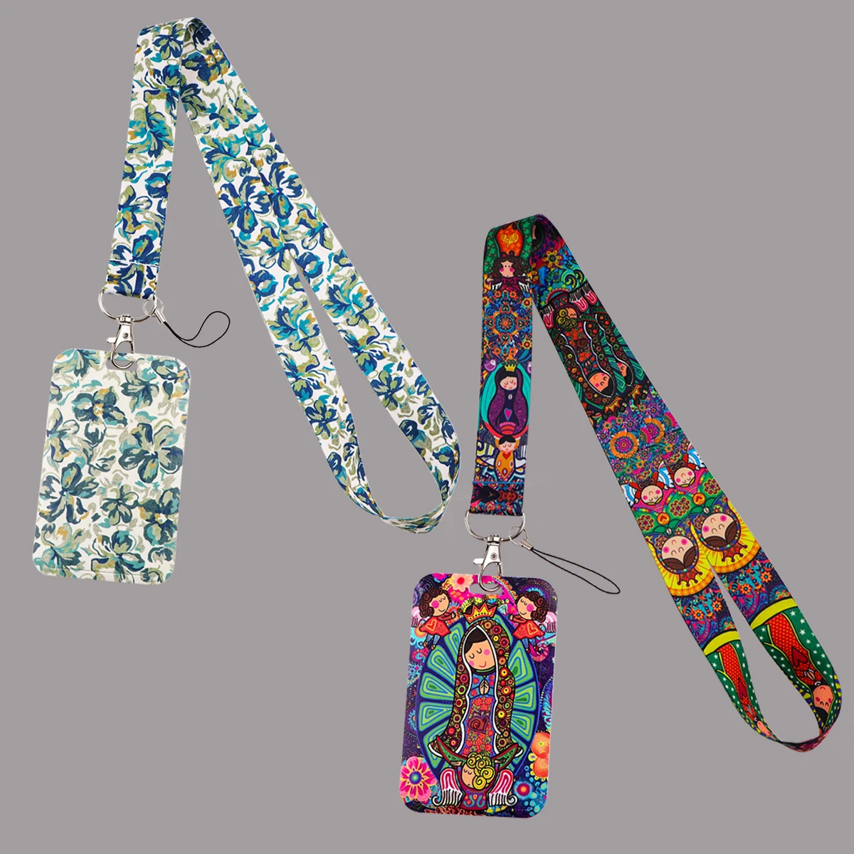 

Ремешки в народном стиле для ключей, шейный ремешок, держатель для бейджа с цветком, брелок для спортзала, подвесная веревка для мобильного телефона, брелоки, аксессуары